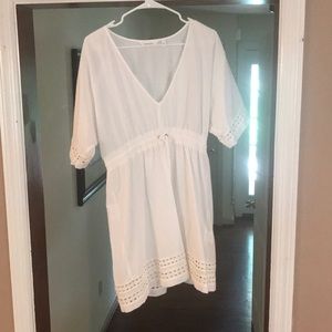 Athleta Coast to Coast White Coverup